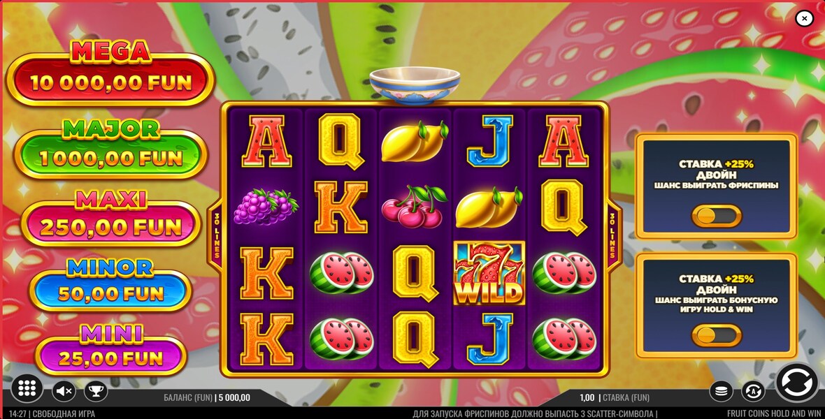 Fruit Coins Hold & Win